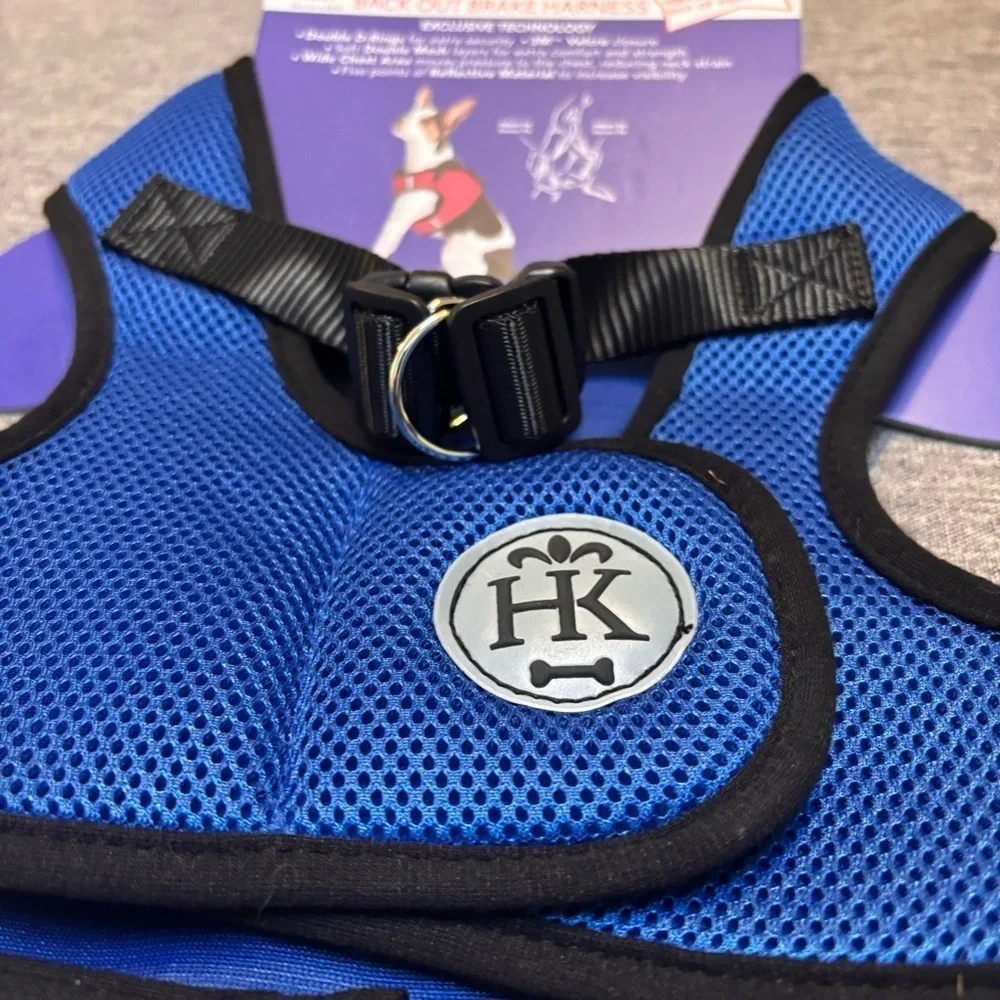Blue (Extra-Large, 35-50lbs) | Easy Control Step-in Mesh Vest Harness for Dogs